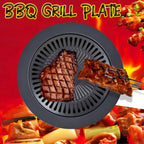 Stainless steel BBQ grill plate