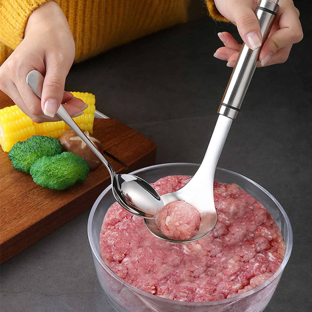 Stainless Steel Meatball Spoon – Non Stick Ball Maker