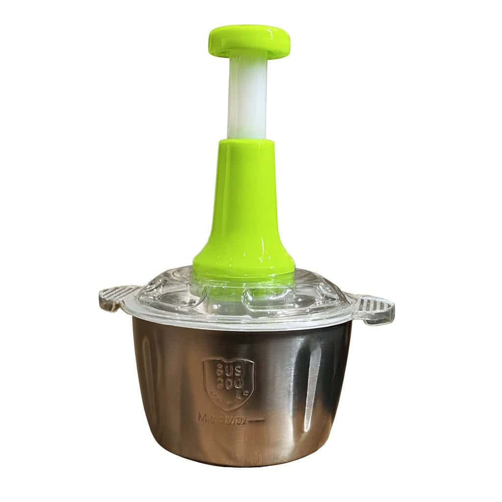 2L Manual Food Chopper – Stainless Steel Vegetable Cutter