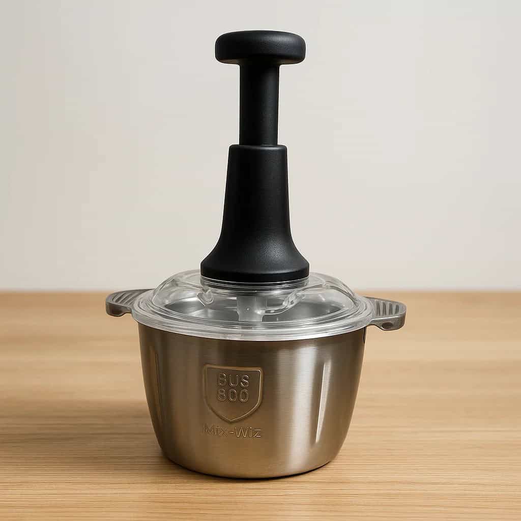 2L Manual Food Chopper – Stainless Steel Vegetable Cutter