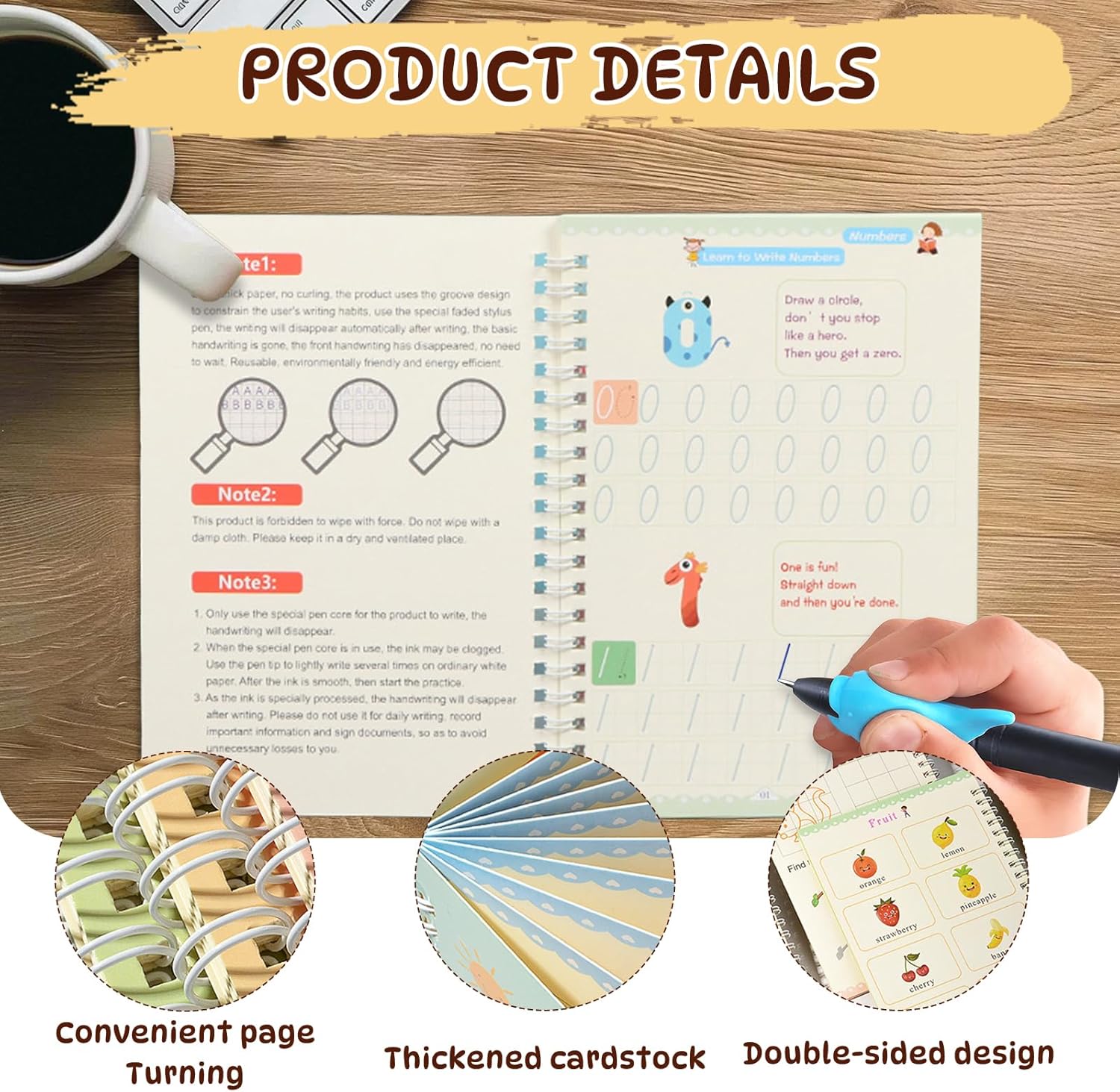 Kids Magic Practice Copybook Set – Reusable Writing & Learning Kit (4 Books)