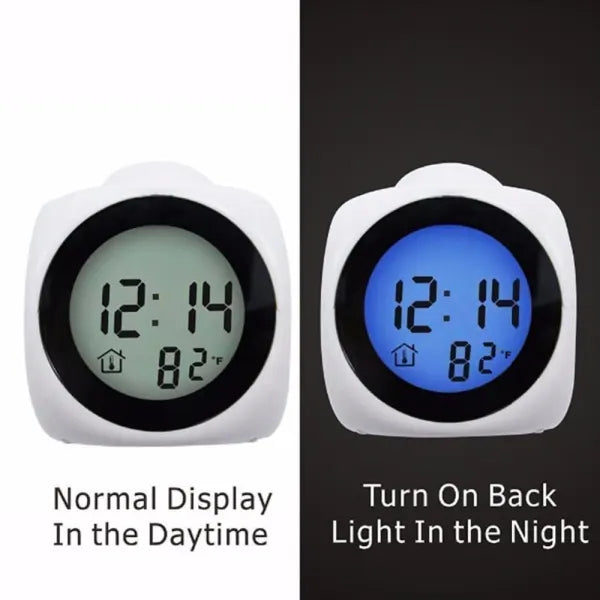 LED Projector Alarm Clock – Digital Display with Voice Report