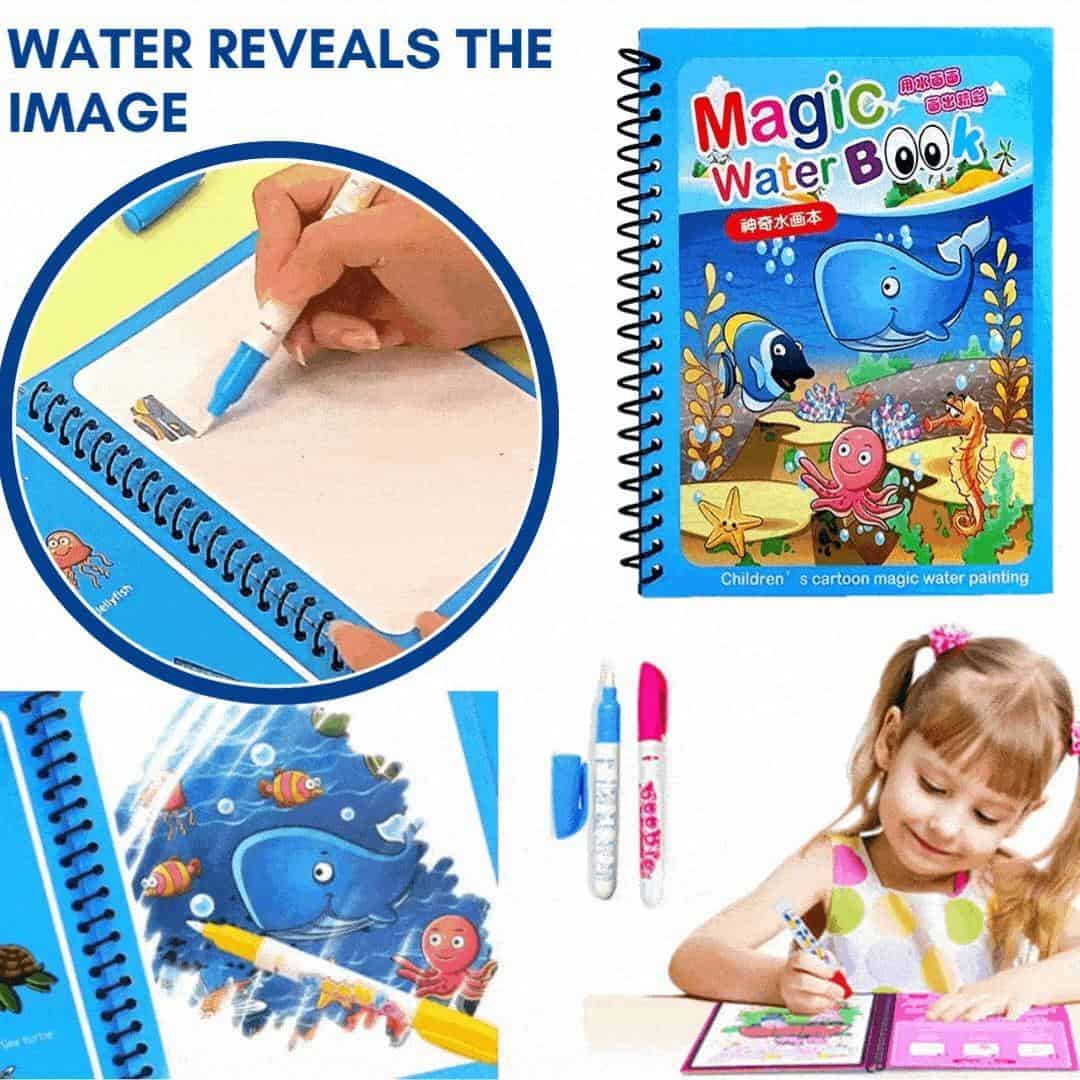 Magic Water Drawing Canvas for Kids – Reusable Mess Free Art Pad