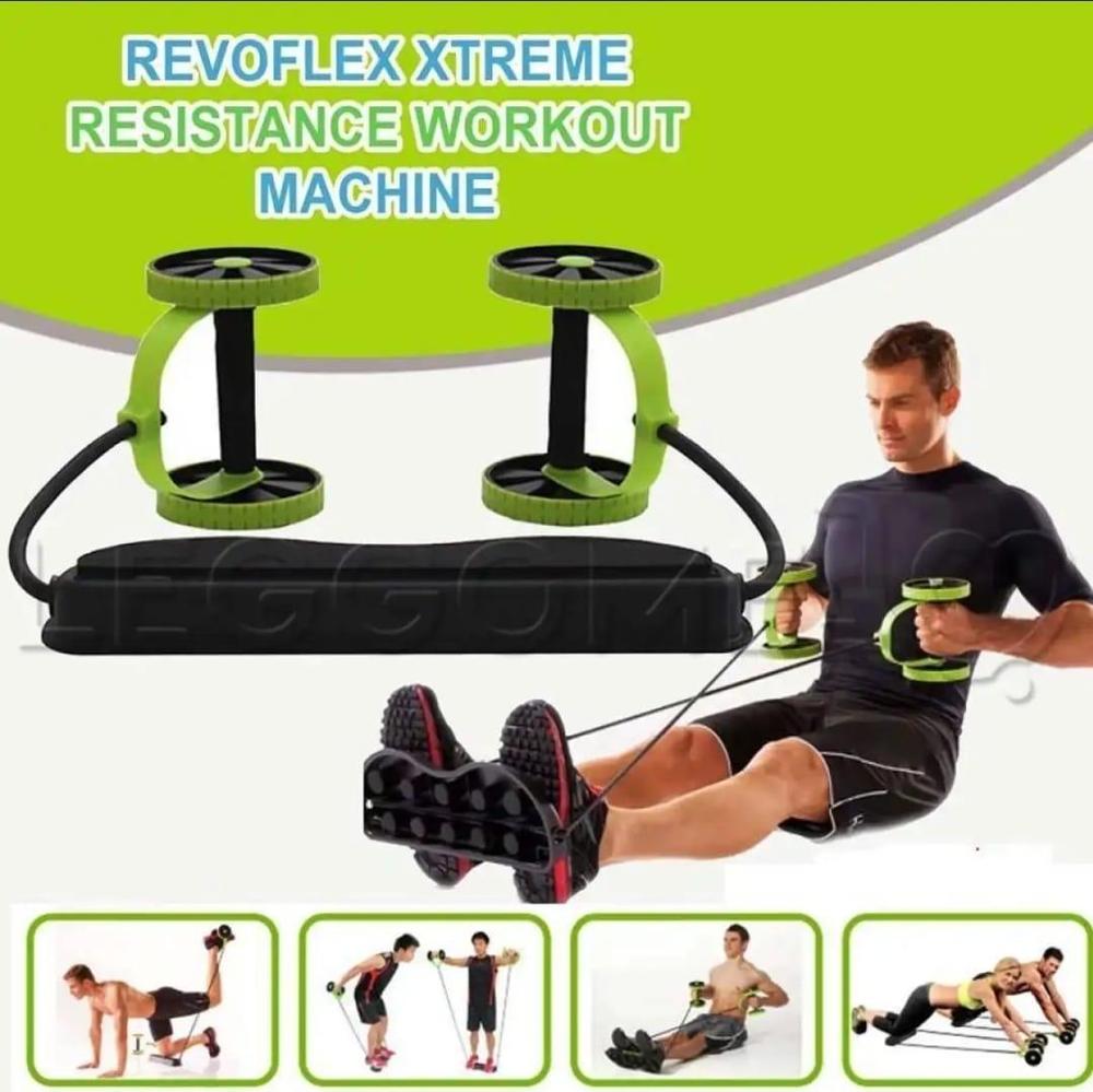 Revoflex Xtreme Abs Roller – Home Gym Resistance Workout Kit
