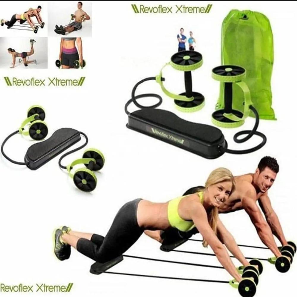 Revoflex Xtreme Abs Roller – Home Gym Resistance Workout Kit