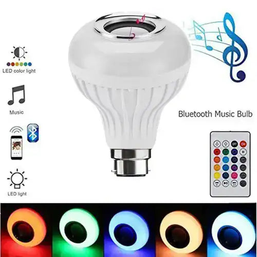 Smart LED Music Bulb – Bluetooth Speaker with Remote RGB Light