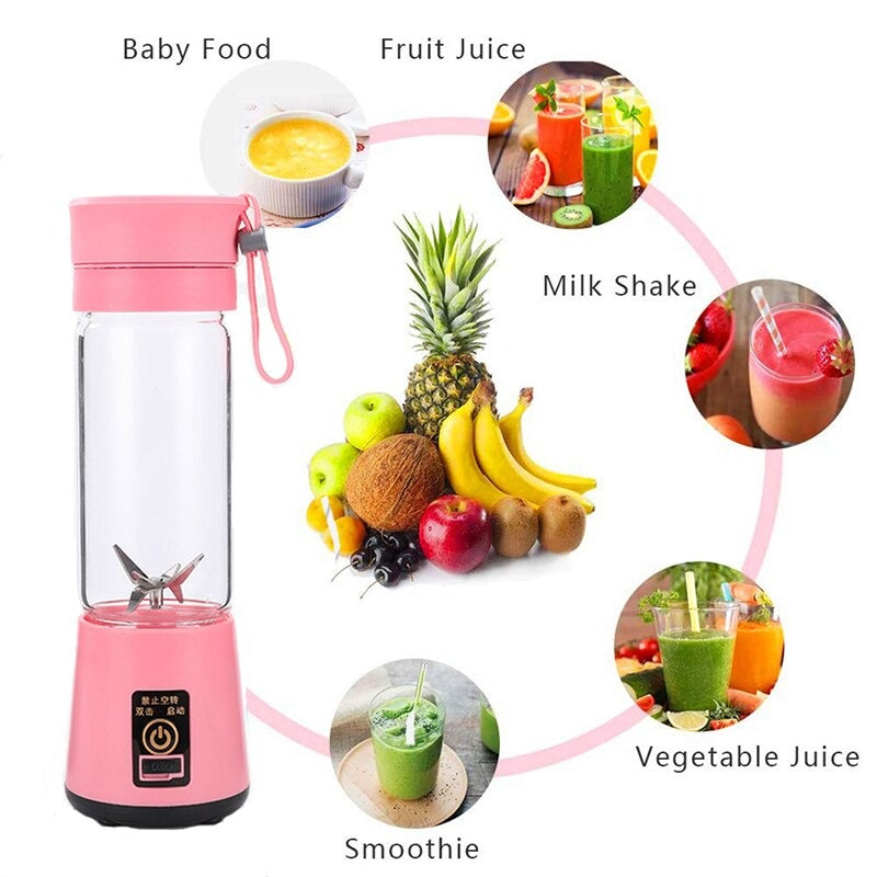 Portable 6-Blade USB Juicer Blender