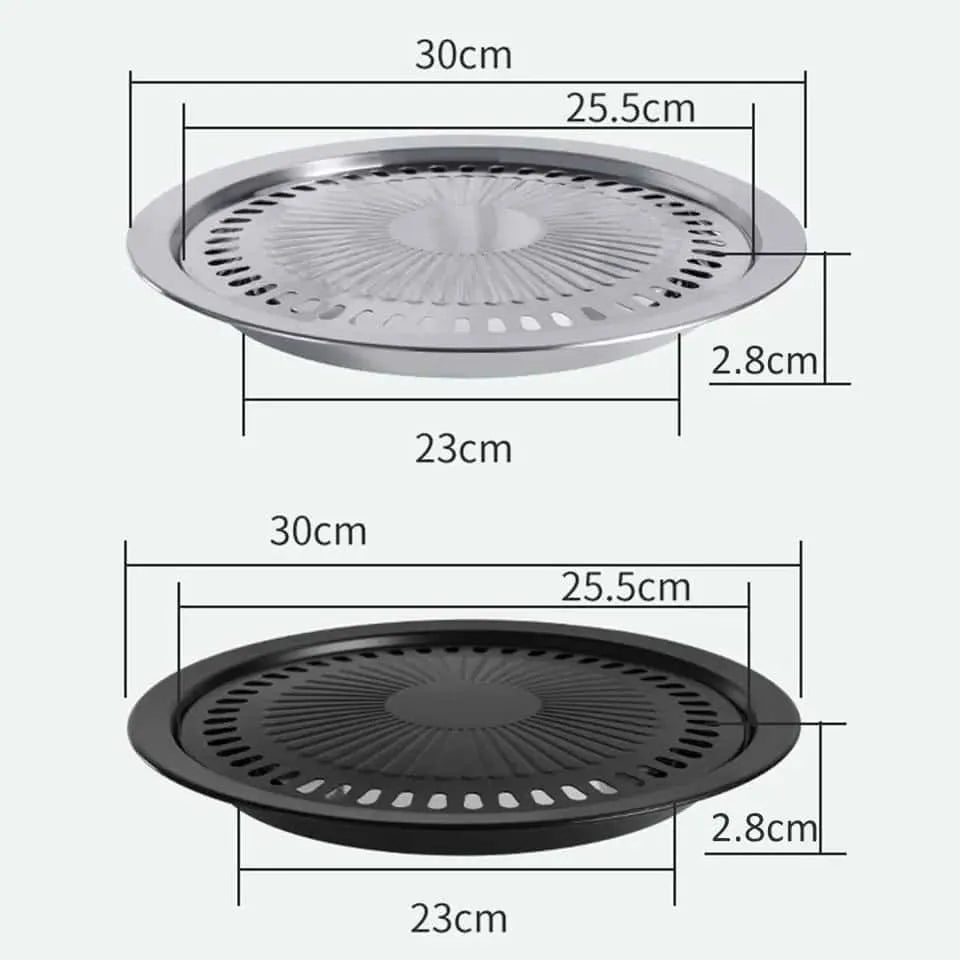 Stainless steel BBQ grill plate
