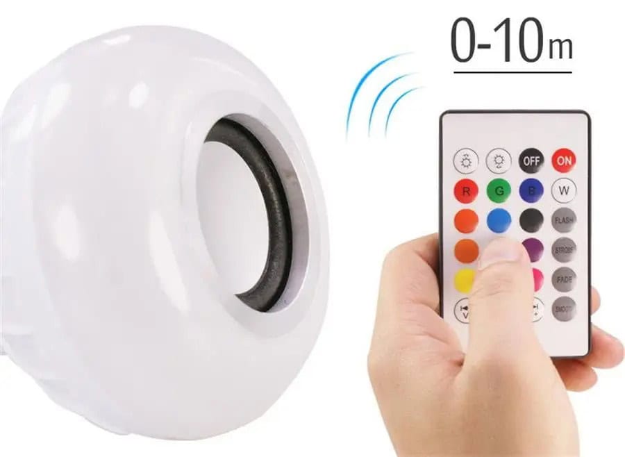 Smart LED Music Bulb – Bluetooth Speaker with Remote RGB Light