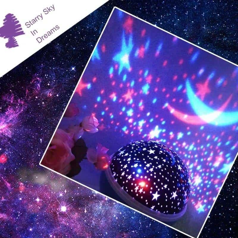 Star Moon Projection Night Lamp for Kids