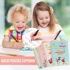 Kids Magic Practice Copybook Set – Reusable Writing & Learning Kit (4 Books)