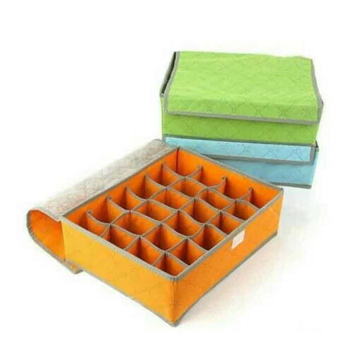 24 Pocket Organizer Box – Socks & Underwear Storage (Oxford Fabric)