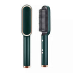 2-in-1 Hair Straightener Brush – Straighten & Curl Styling Comb