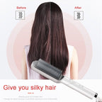 2-in-1 Hair Straightener Brush – Straighten & Curl Styling Comb