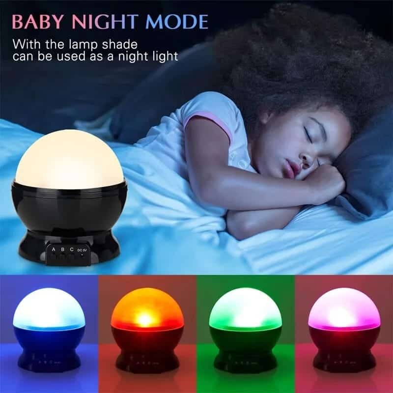 Star Moon Projection Night Lamp for Kids