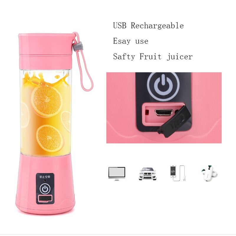 Portable 6-Blade USB Juicer Blender