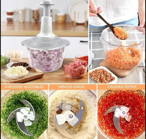 9 in 1 Manual Food Chopper 2000ML Kitchen Cutter