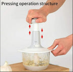 9 in 1 Manual Food Chopper 2000ML Kitchen Cutter