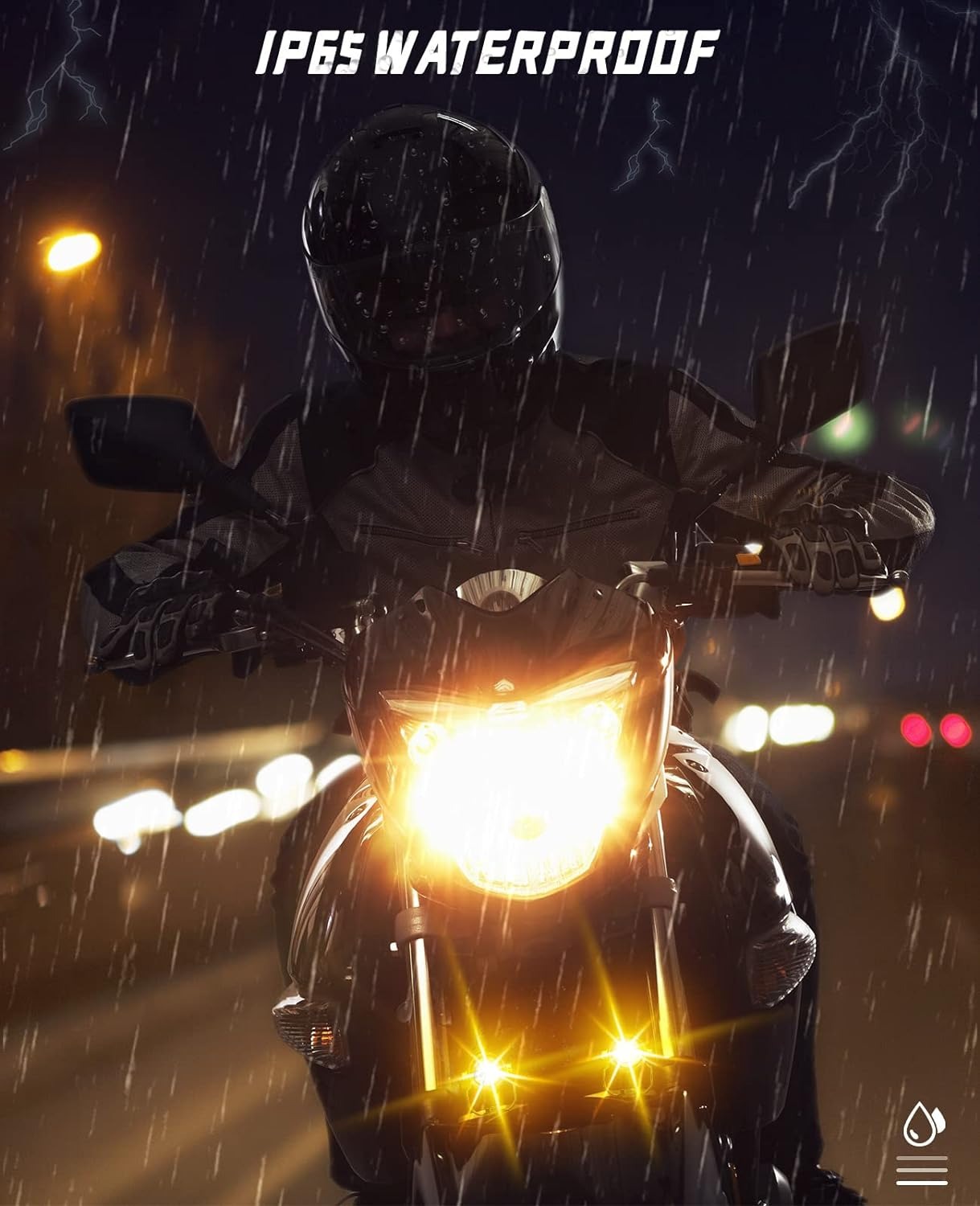 Dual Projector LED Motorcycle Fog Light – White & Yellow Mode