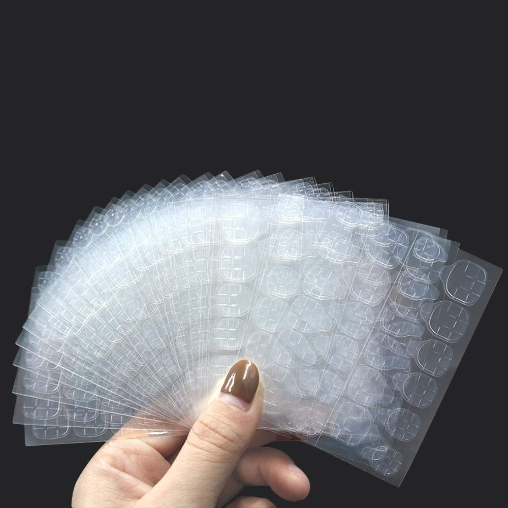 Press On Nail Glue Tabs 5/10 Pack – Clear Double-Sided Adhesive Stickers